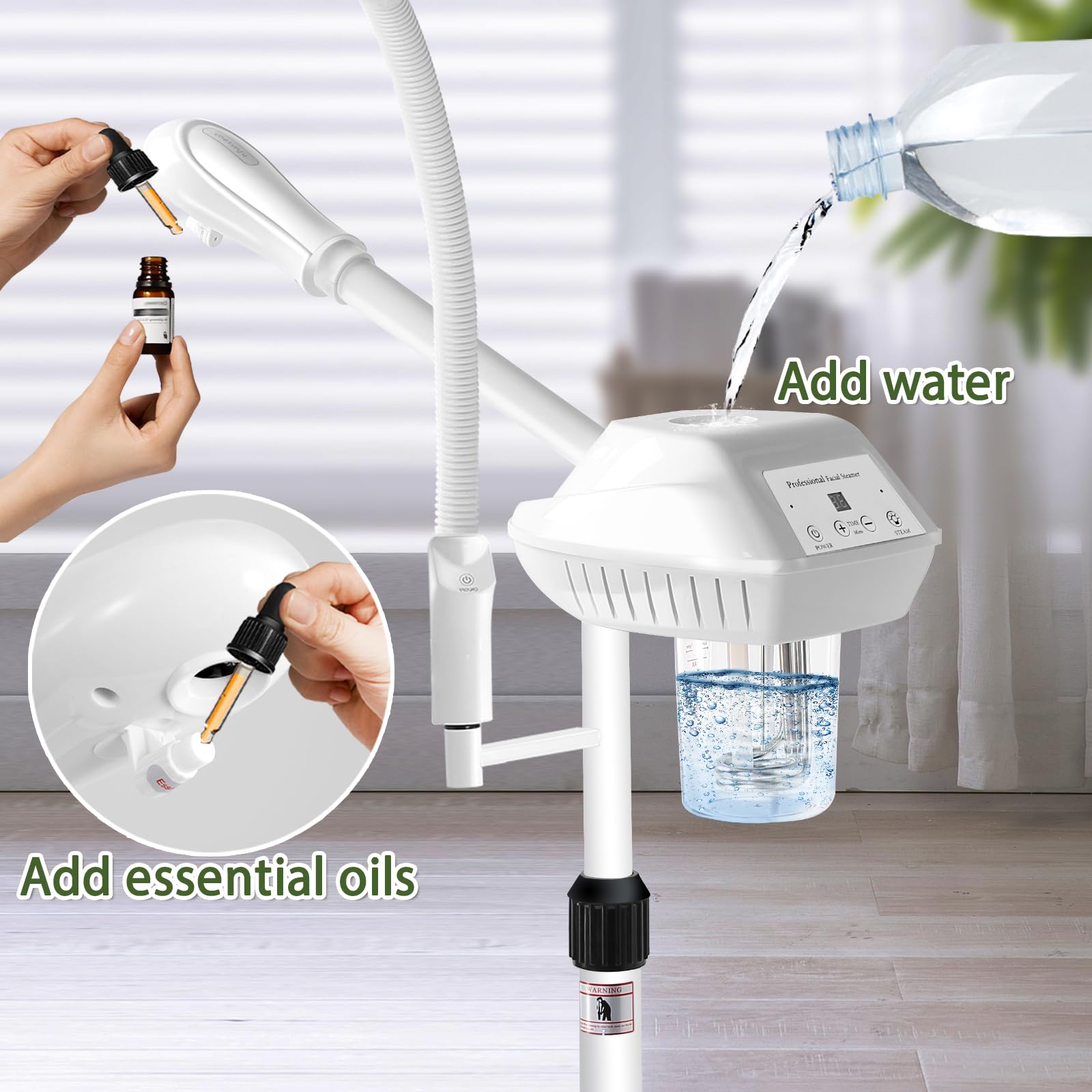 Salon Señor 2-in-1 home facial steamer for hydration and deep cleansing.