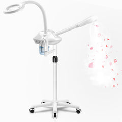 Salon Señor professional facial steamer demonstrates deep cleansing and hydration with clear steam.