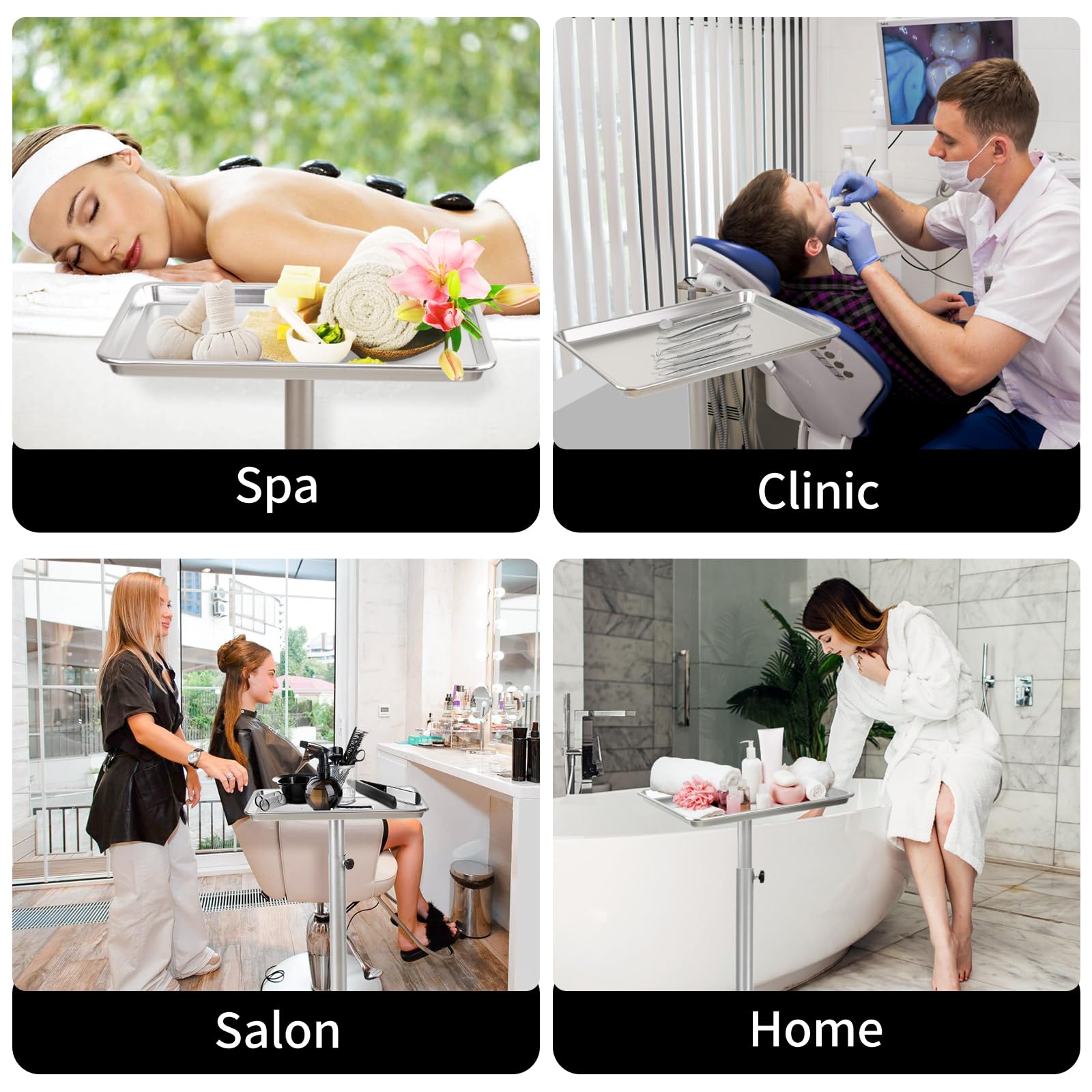 Salon Señor anti-fall edge keeps items secure during positioning