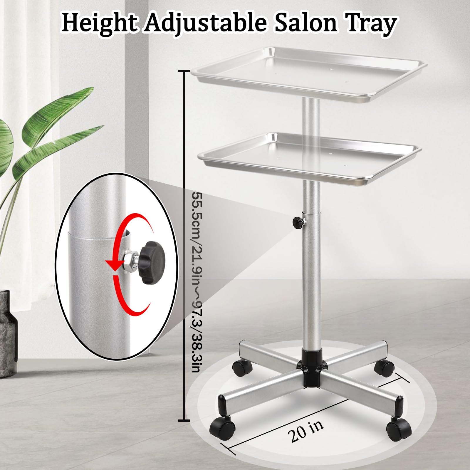 Salon Señor metal construction provides durable support for busy days