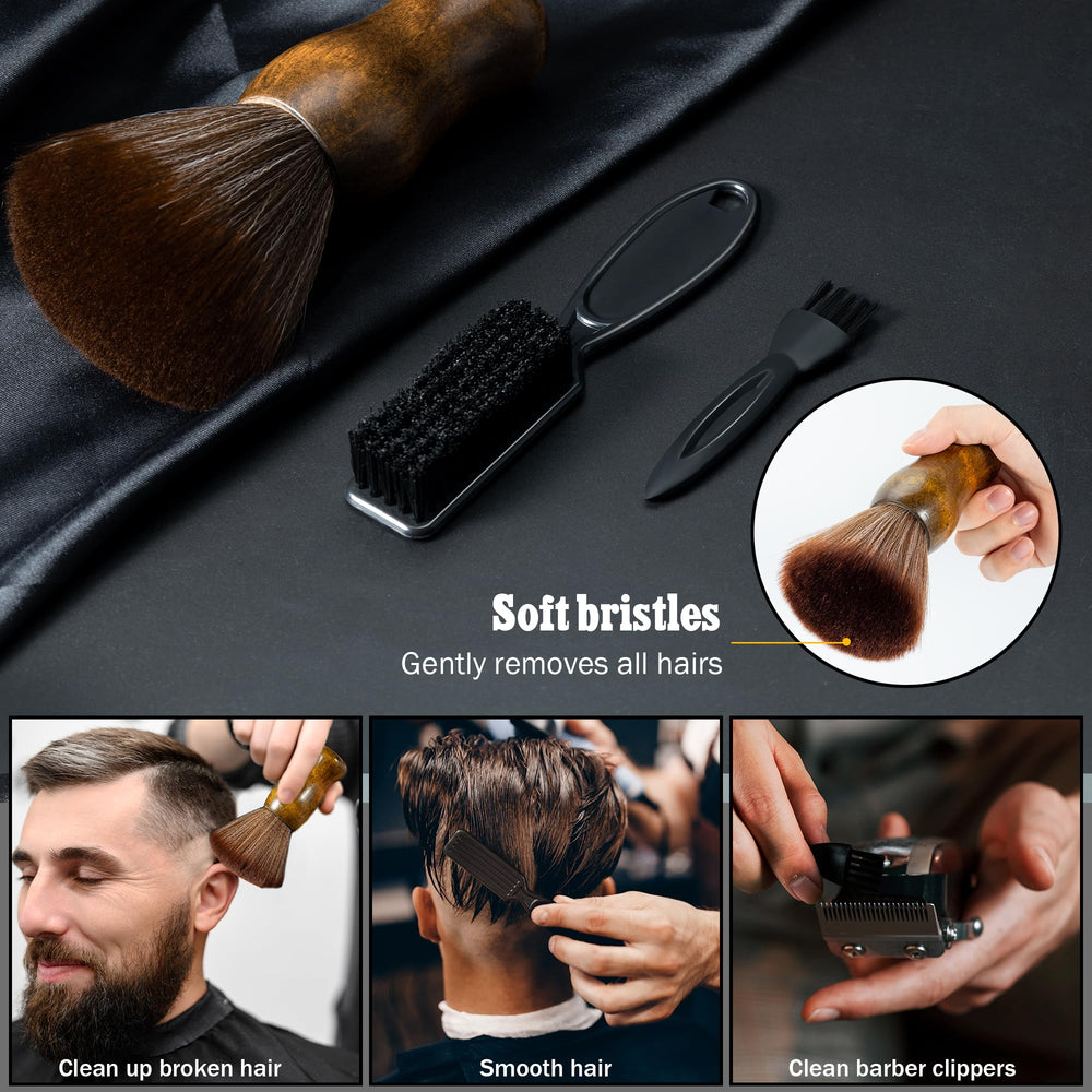 SALON SILK Barber Cleaning Brush reaches tight spots for cleaning.