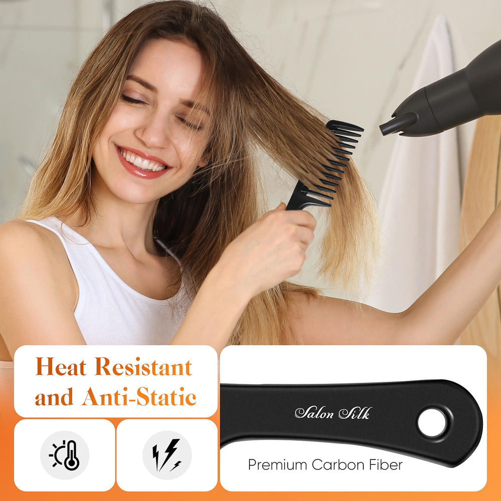 Salon Silk medium-tooth comb versatile for various hair types.