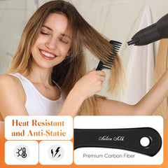 Salon Silk medium-tooth comb versatile for various hair types.