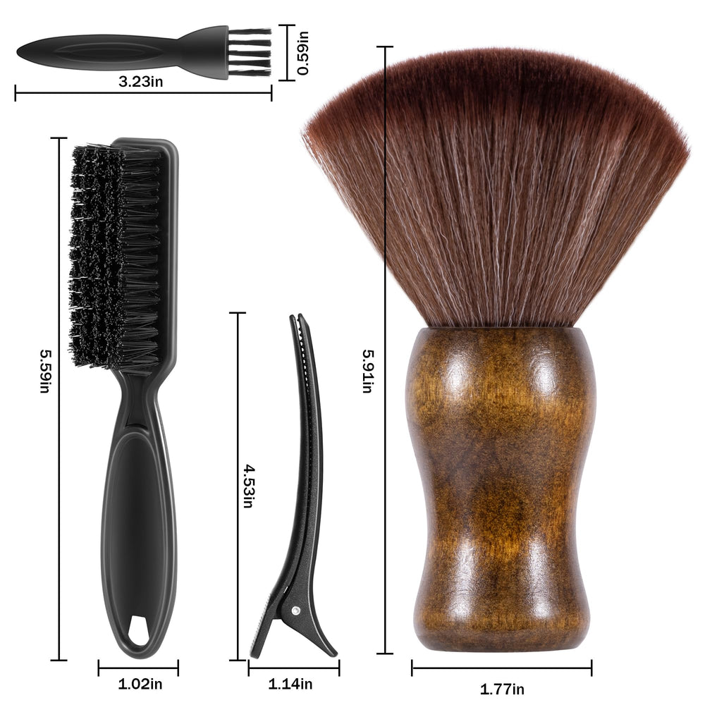 SALON SILK Razor Brush cleans blade area quickly.