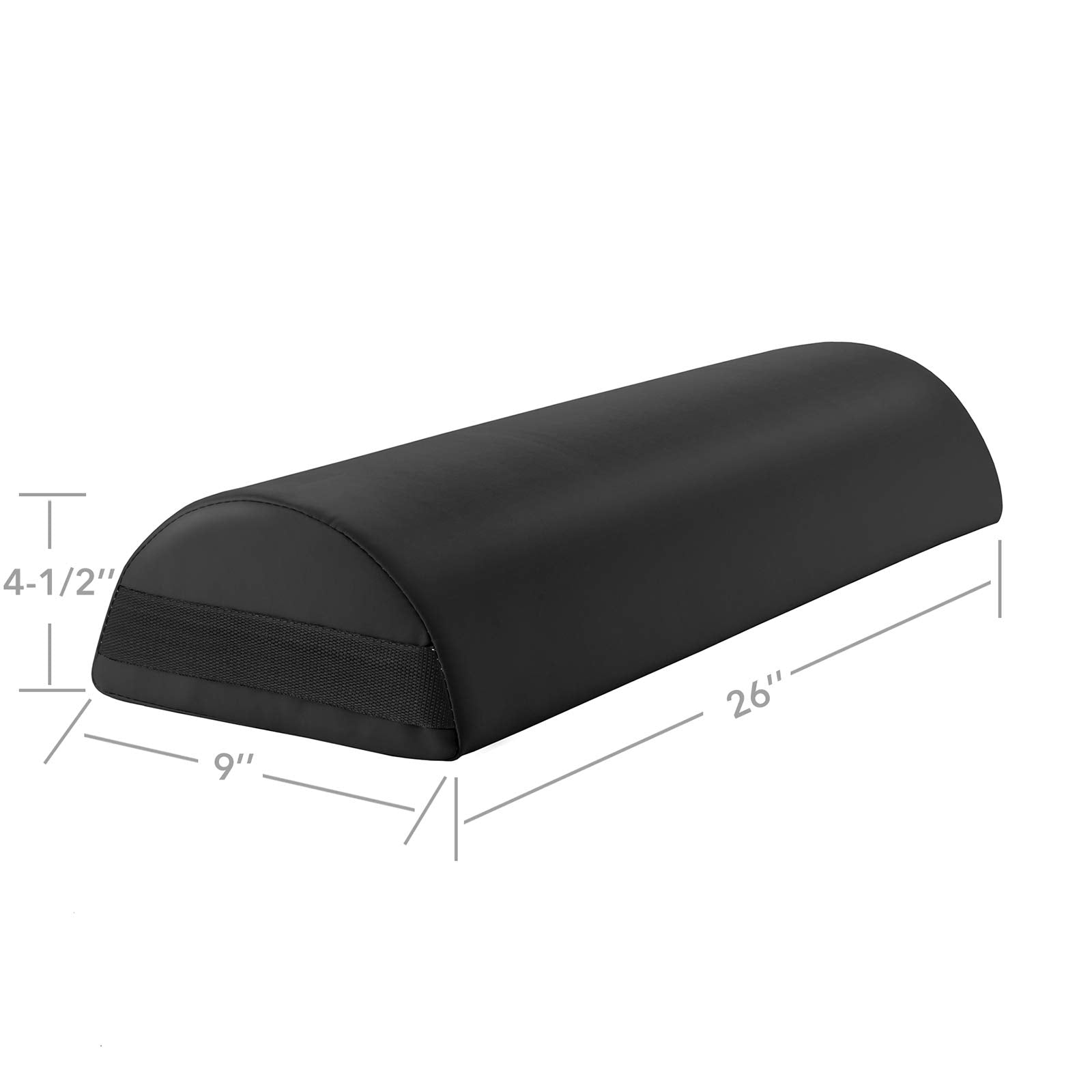 Saloniture bolster with built-in handle for easy transport.