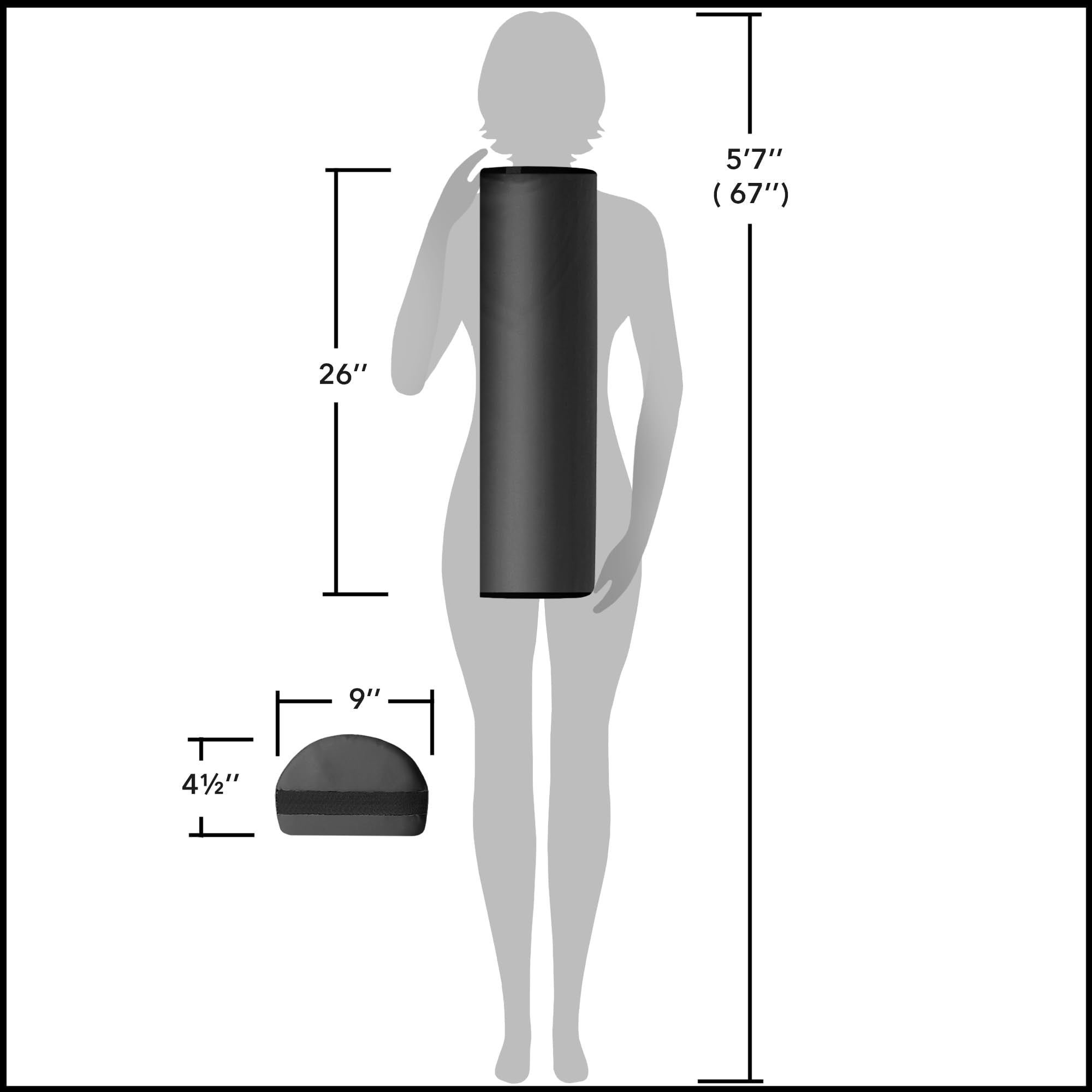 Saloniture bolster fits standard full-sized massage tables for easy room integration.