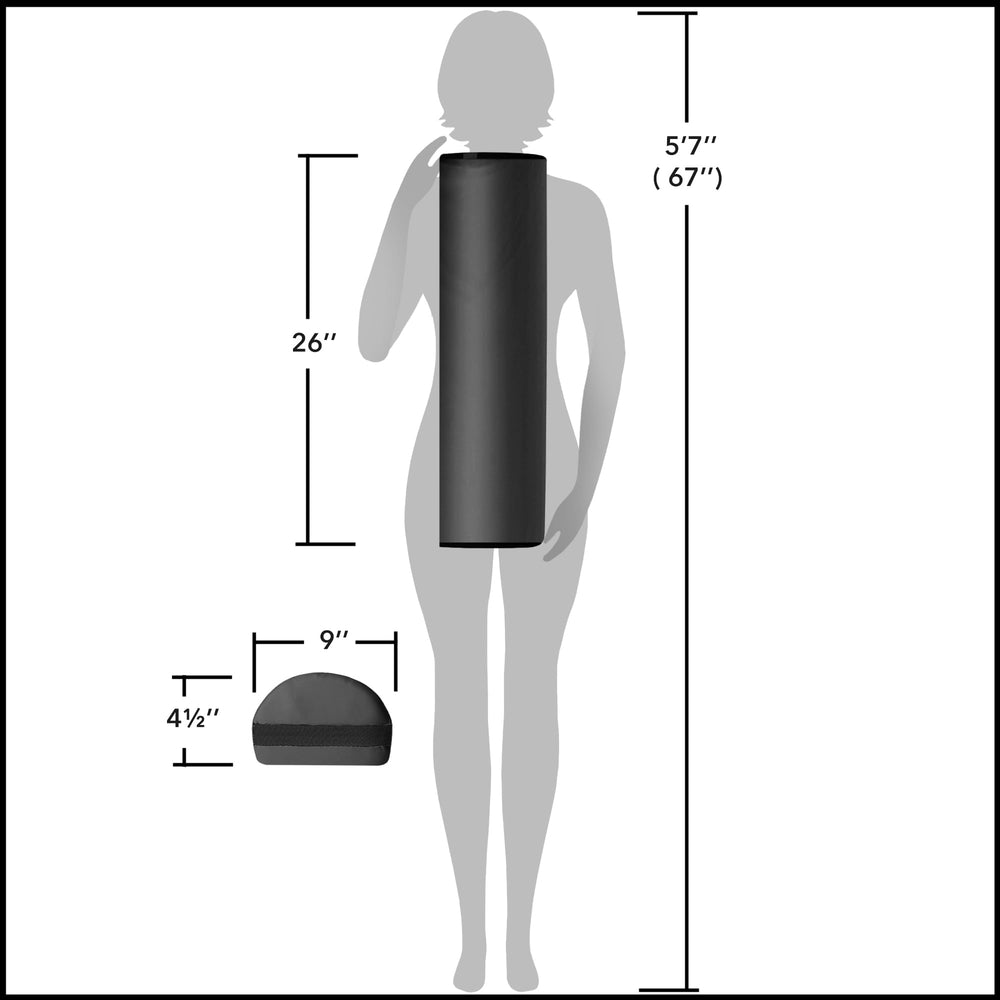Saloniture bolster fits standard full-sized massage tables for easy room integration.
