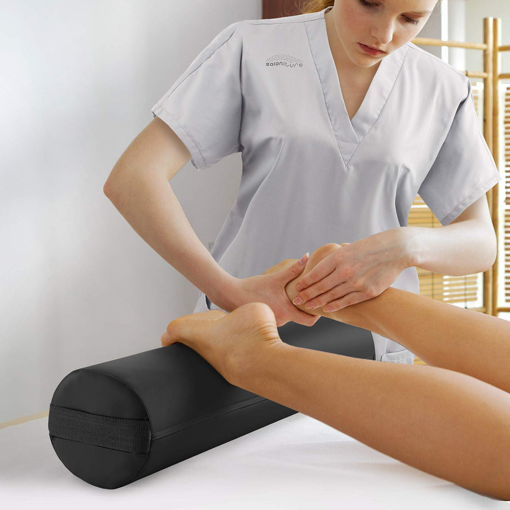 Portable bolster with built-in handle for easy transport