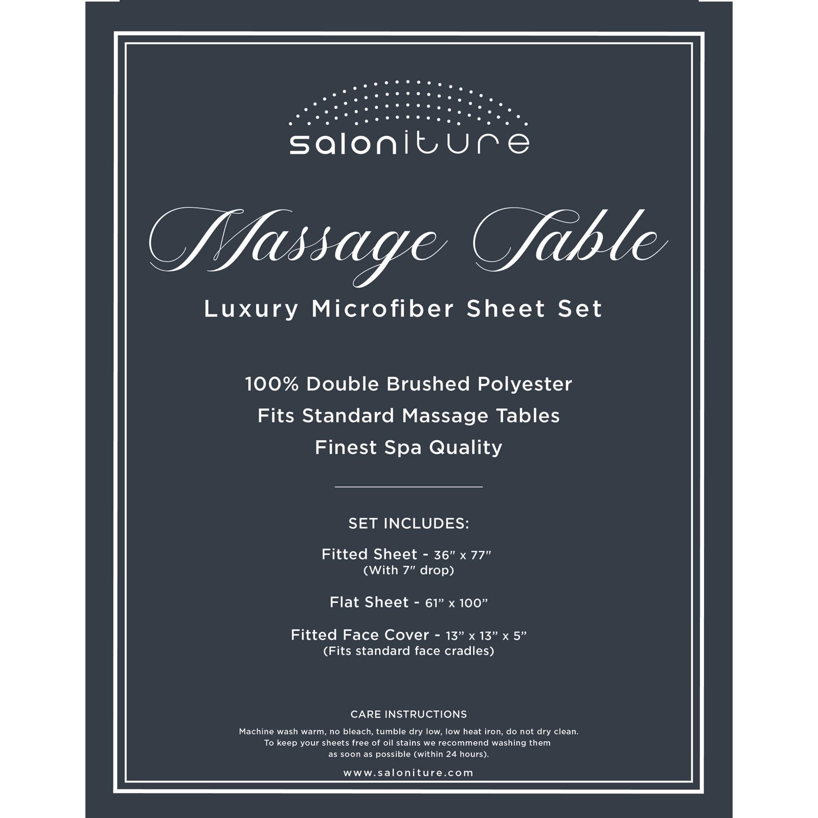Saloniture face cradle cover with elastic edge fits crescent cushions securely