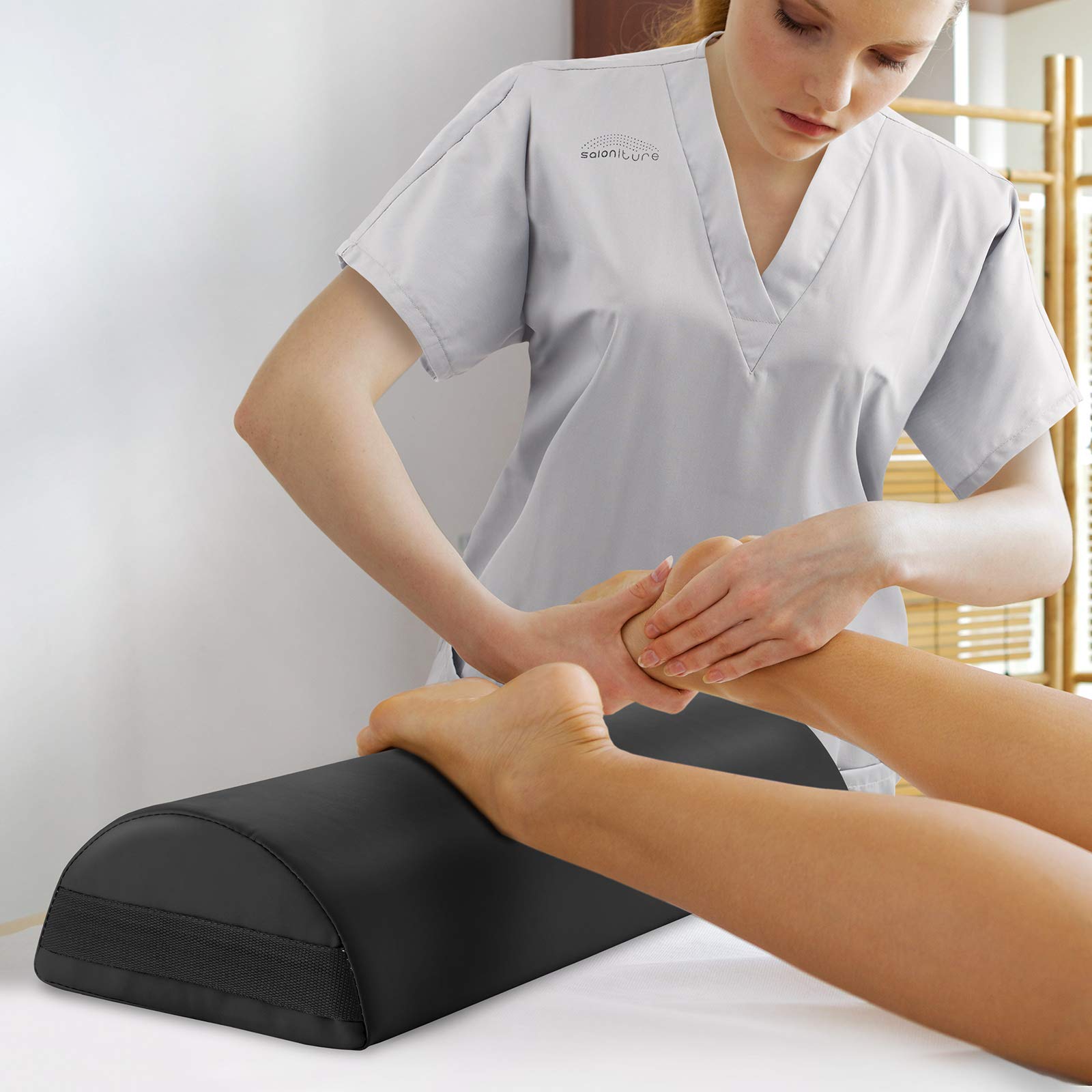 Saloniture Bolster with full zippered cover for easy cleaning and long-lasting use.