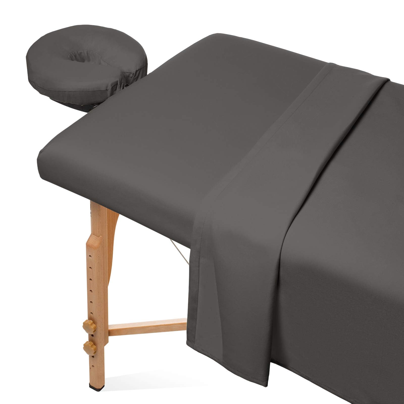 Saloniture microfiber massage table flat sheet provides soft comfort and full coverage.