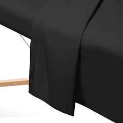 Saloniture microfiber sheets feel silky and cool on clients