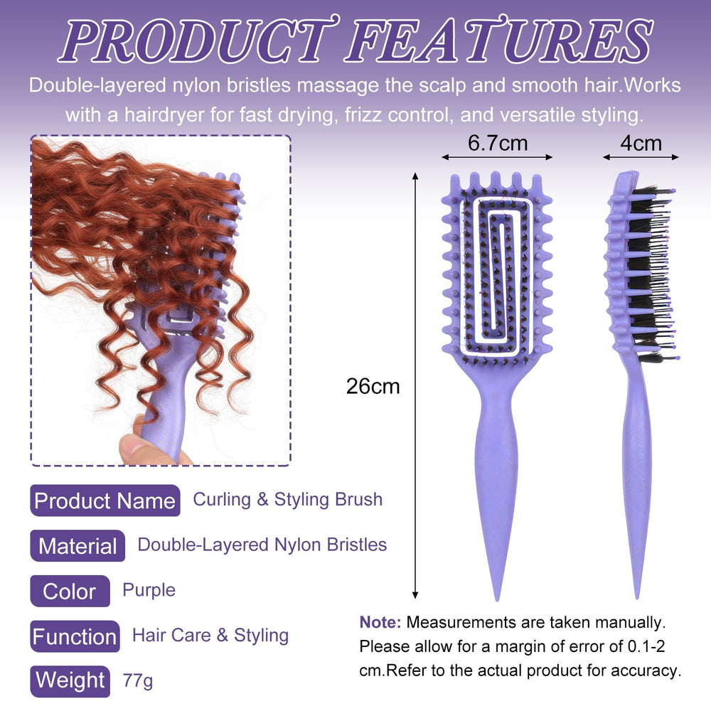 SALONKEY curly brush detangling knots smoothly for seamless styling.
