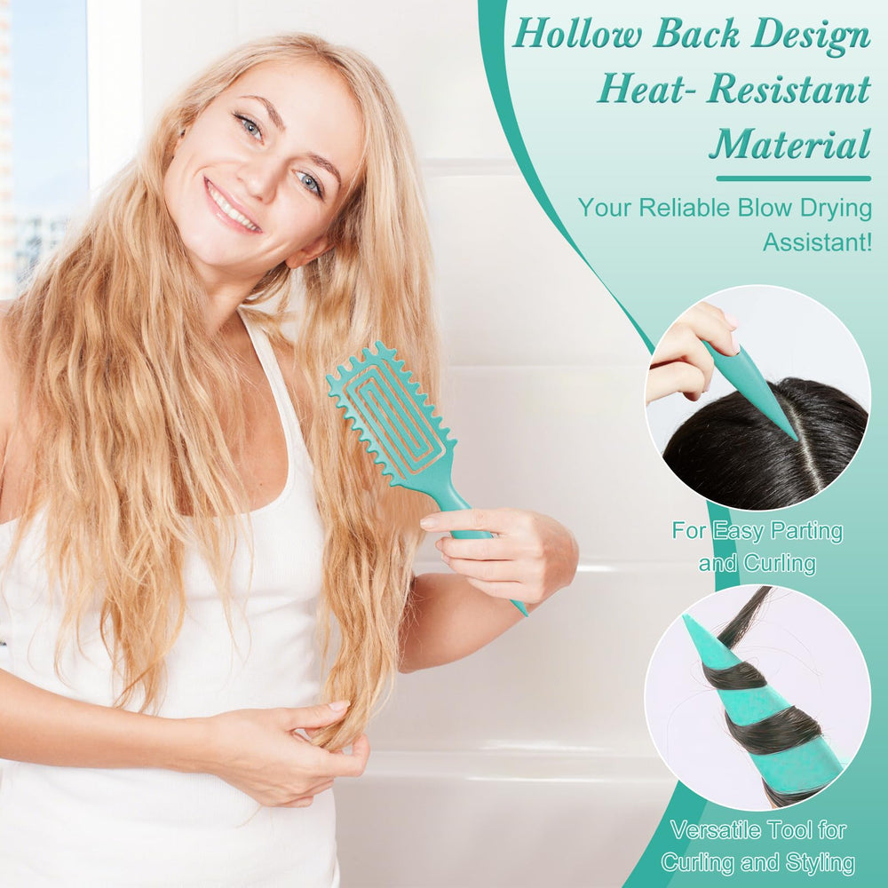 SALONKEY brush promotes healthy, defined curls daily while detangling.