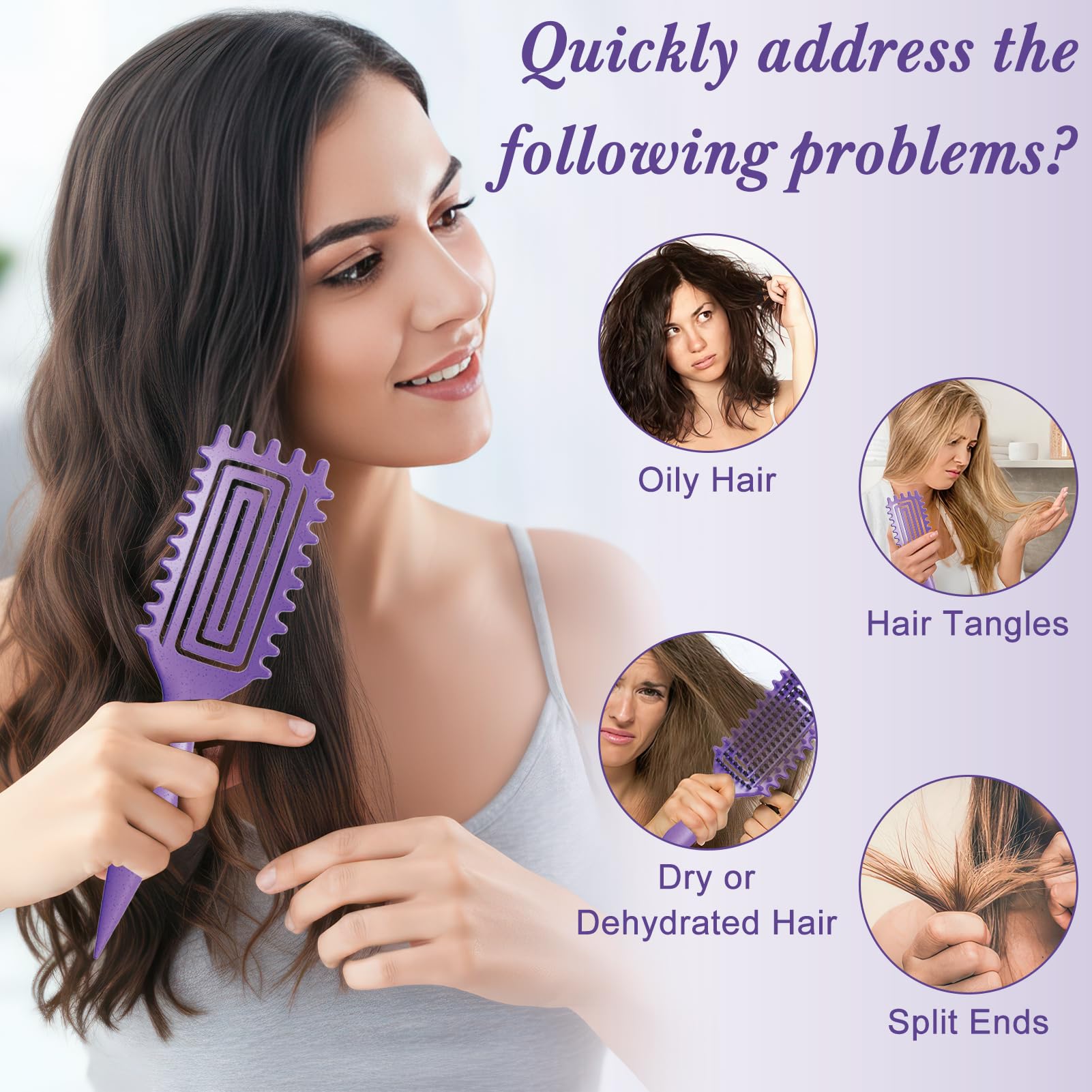 SALONKEY curling brush suitable for adults, teens, and kids for curl styling.