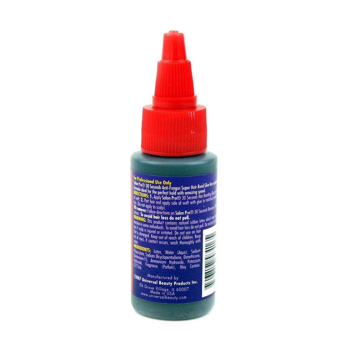 Salon Pro 30 Sec Bonding Glue extension-attachment shows reliable hold on hairpieces without bulk.