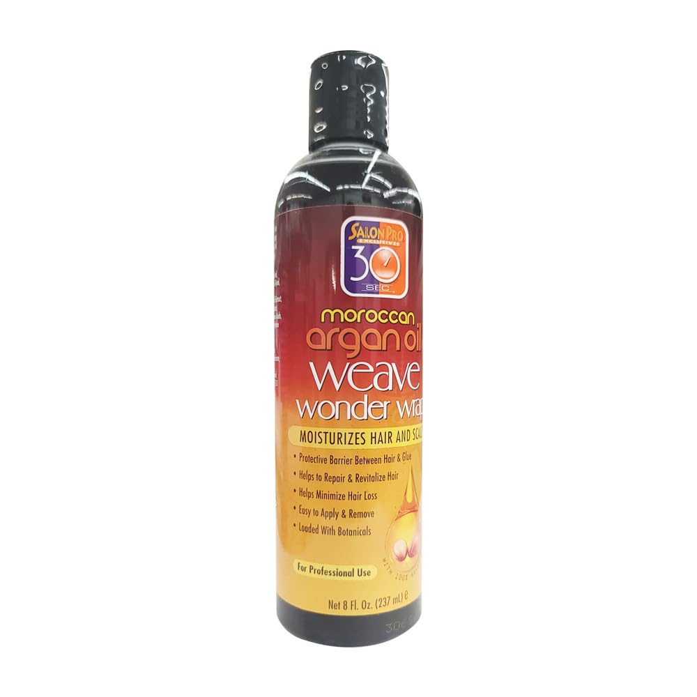 SalonPro weave wrap application demonstrates a protective barrier against glue for healthier hair.