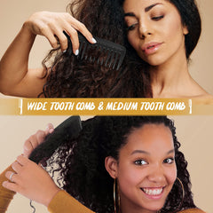 SalonSilk 11-piece comb set tail combs for precise parting and styling.
