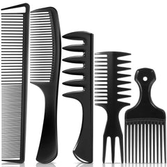 SALON SILK 5Pcs Combs for Men full set detangles thick curls effectively.