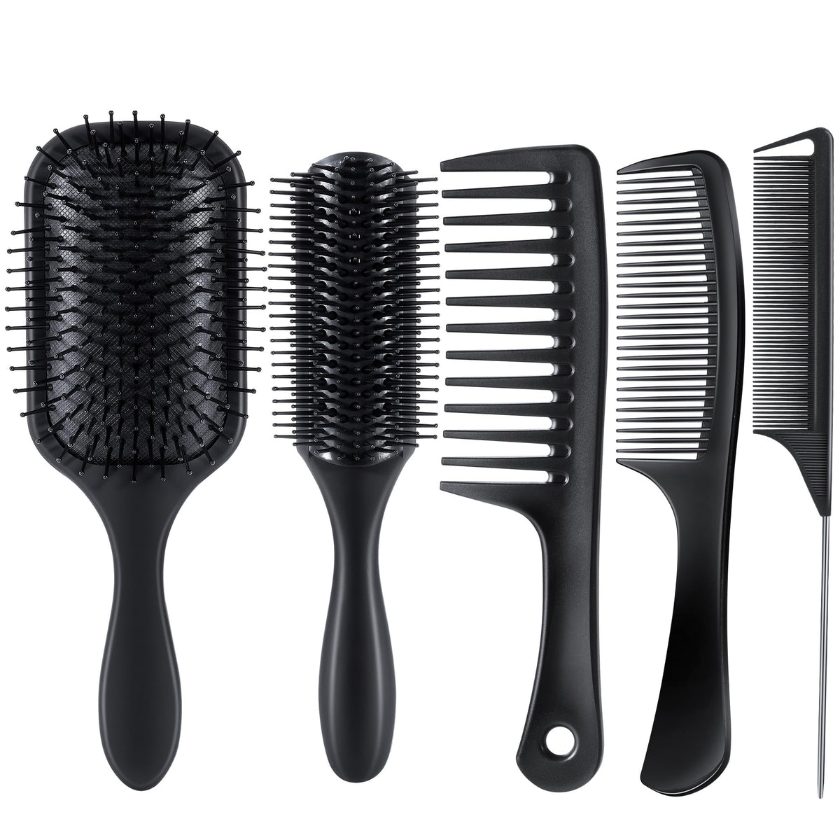 SALON SILK 5PCS paddle brush for smooth detangling and versatile styling