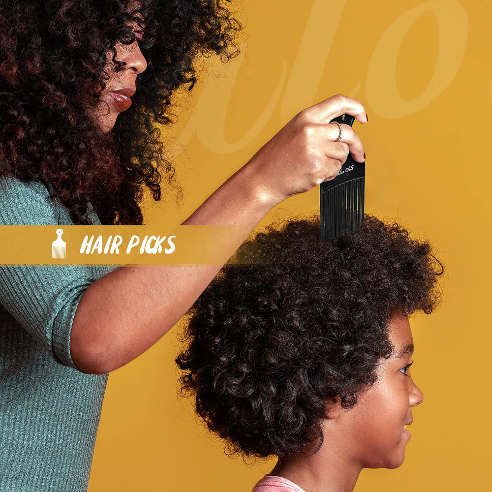 SalonSilk hair pick adds volume and texture to curls.