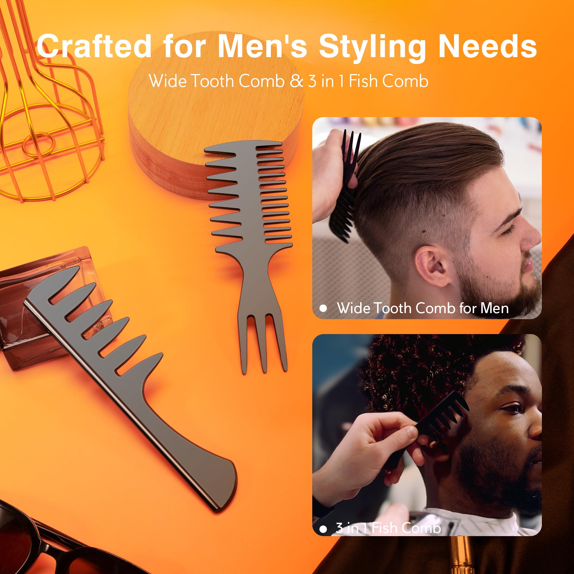 SALON SILK medium-tooth comb for coarse curls gentle styling.
