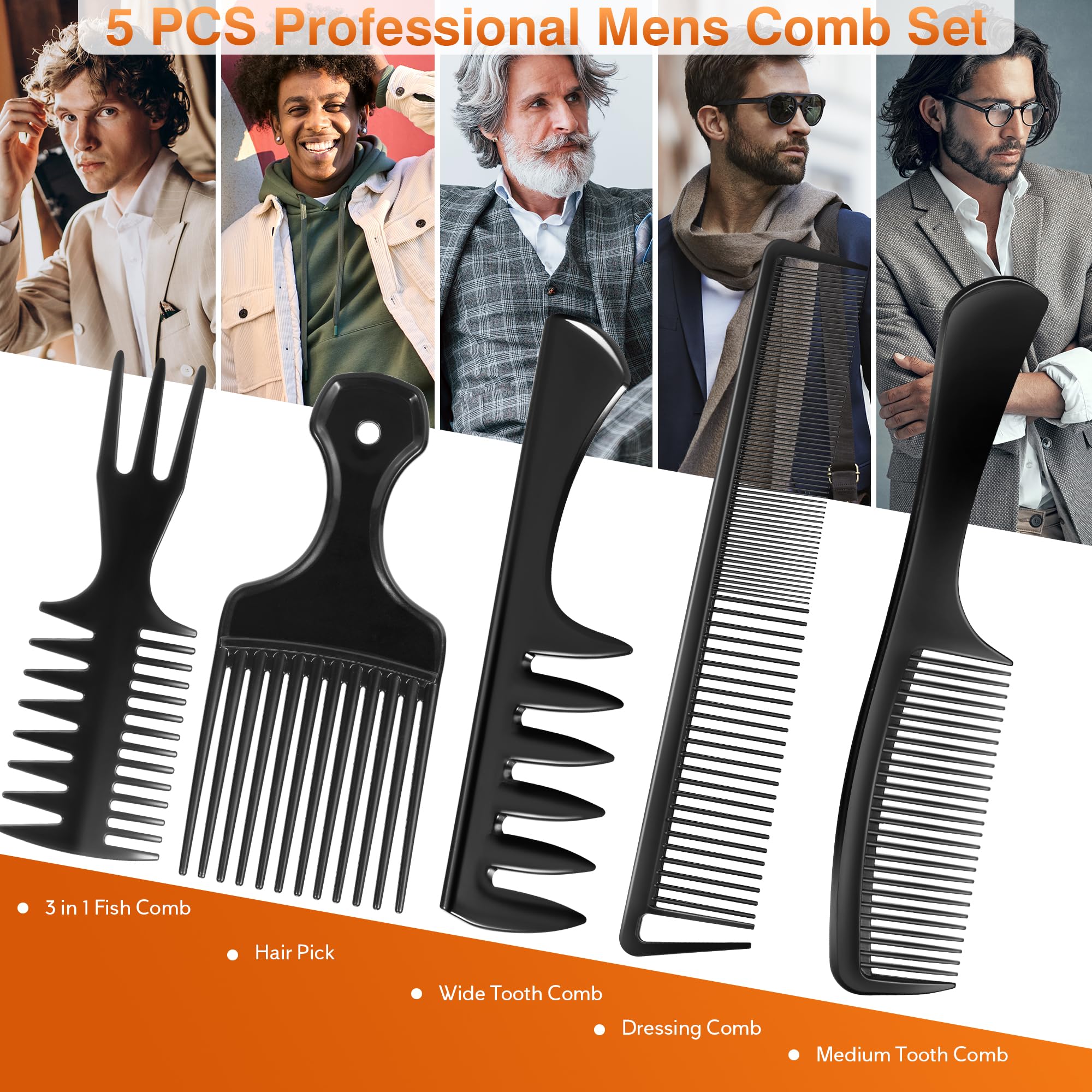 SALON SILK wide-tooth comb for Afro hair smooth detangling.