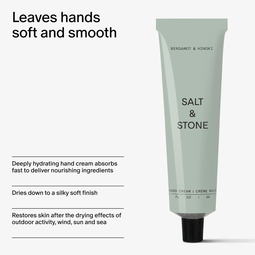 Salt & Stone Bergamot Hinoki packaging highlights premium scent