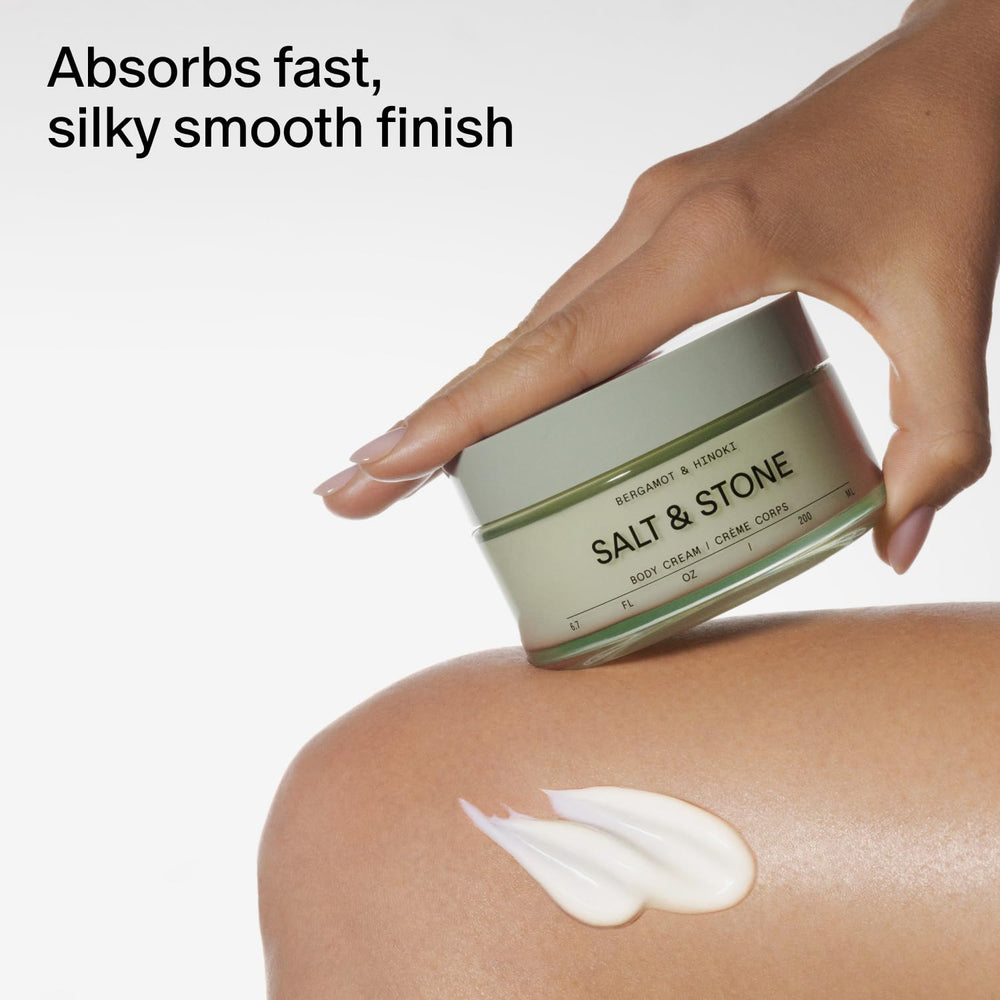 Salt & Stone Body Cream squalane-ingredient highlight signals nourishing feel