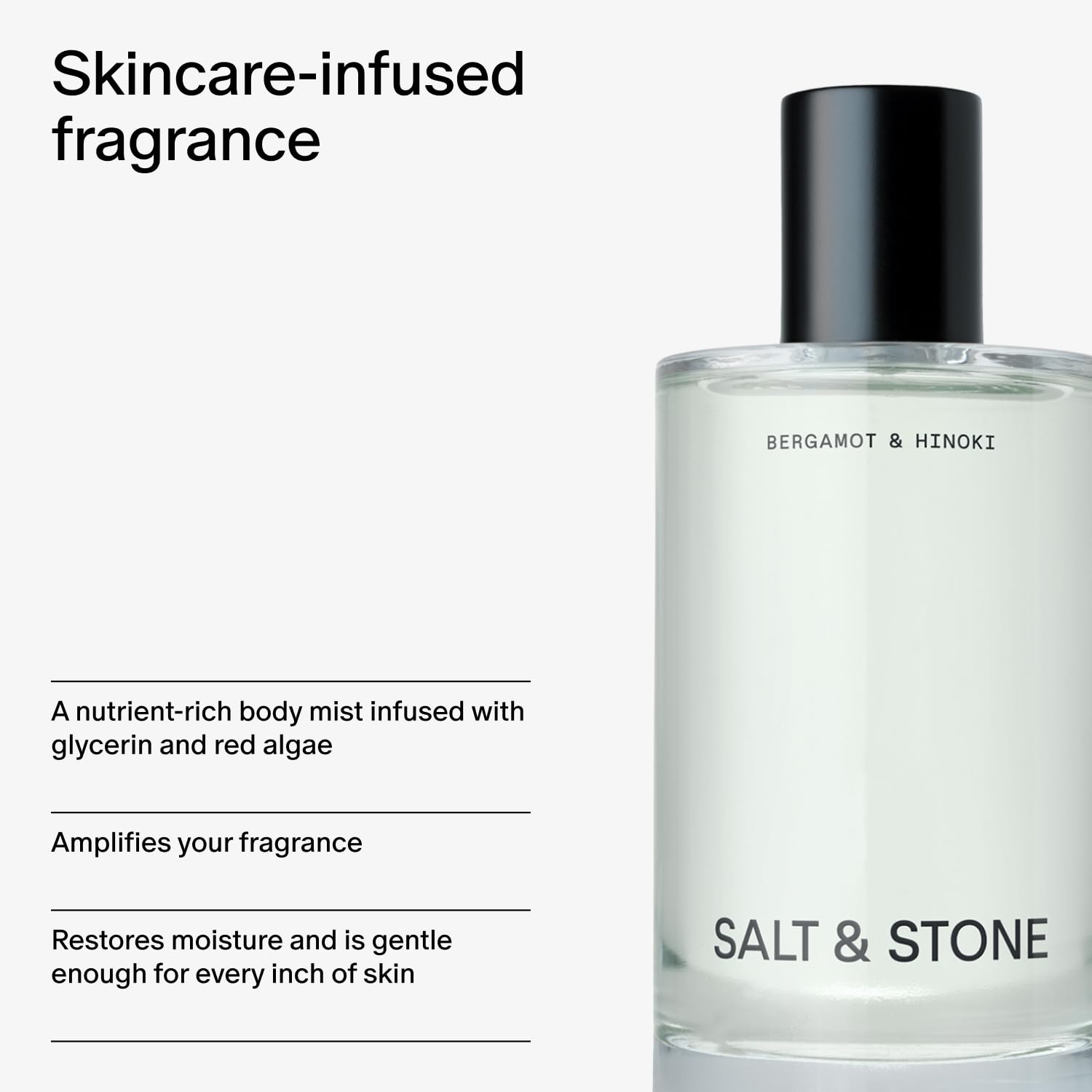 Salt & Stone Body Mist on skin for a fresh, even feel