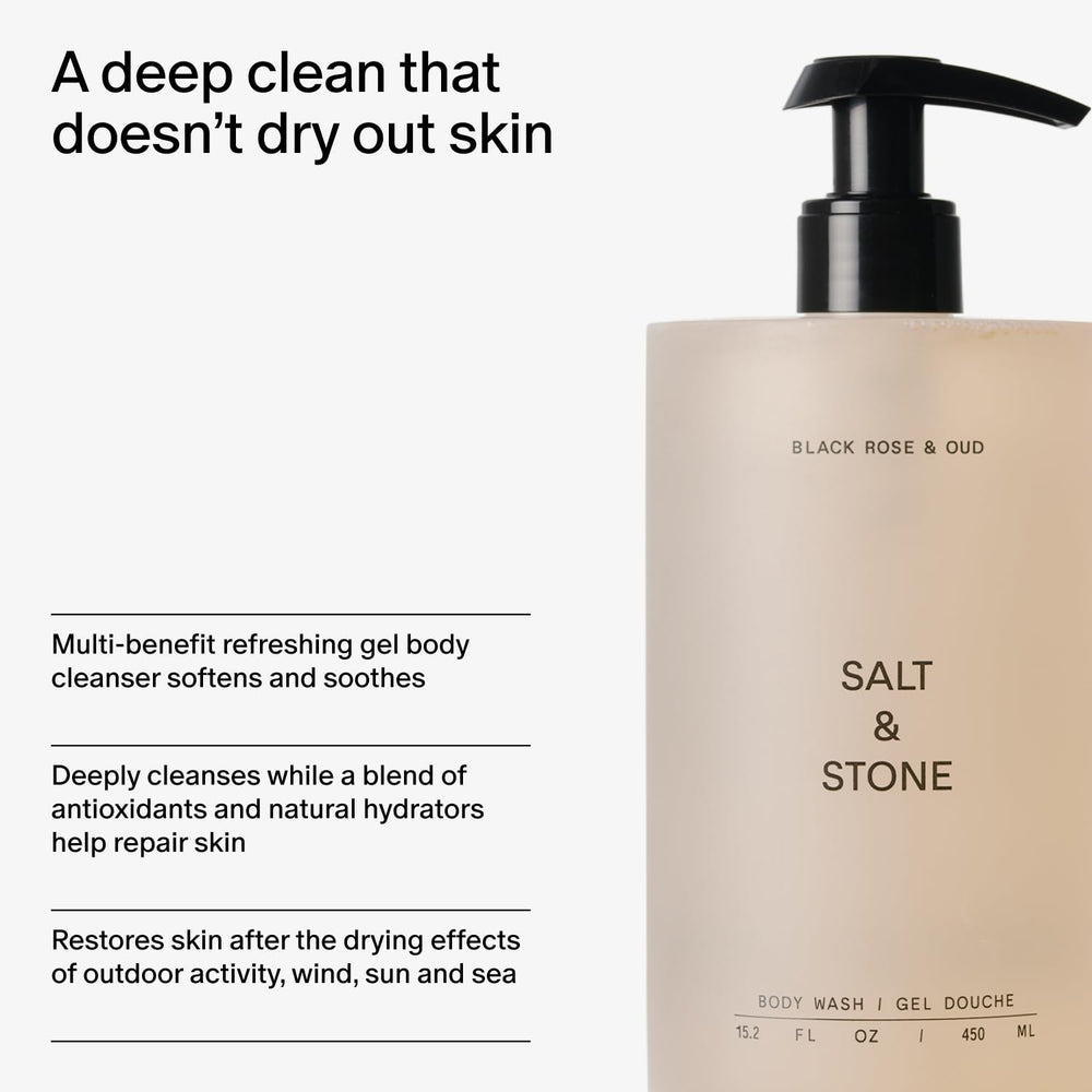 Salt & Stone unisex packaging with vegan cruelty-free badge.