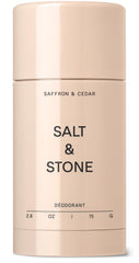 Salt & Stone deodorant stick applying smoothly for everyday odor control and fresh confidence.