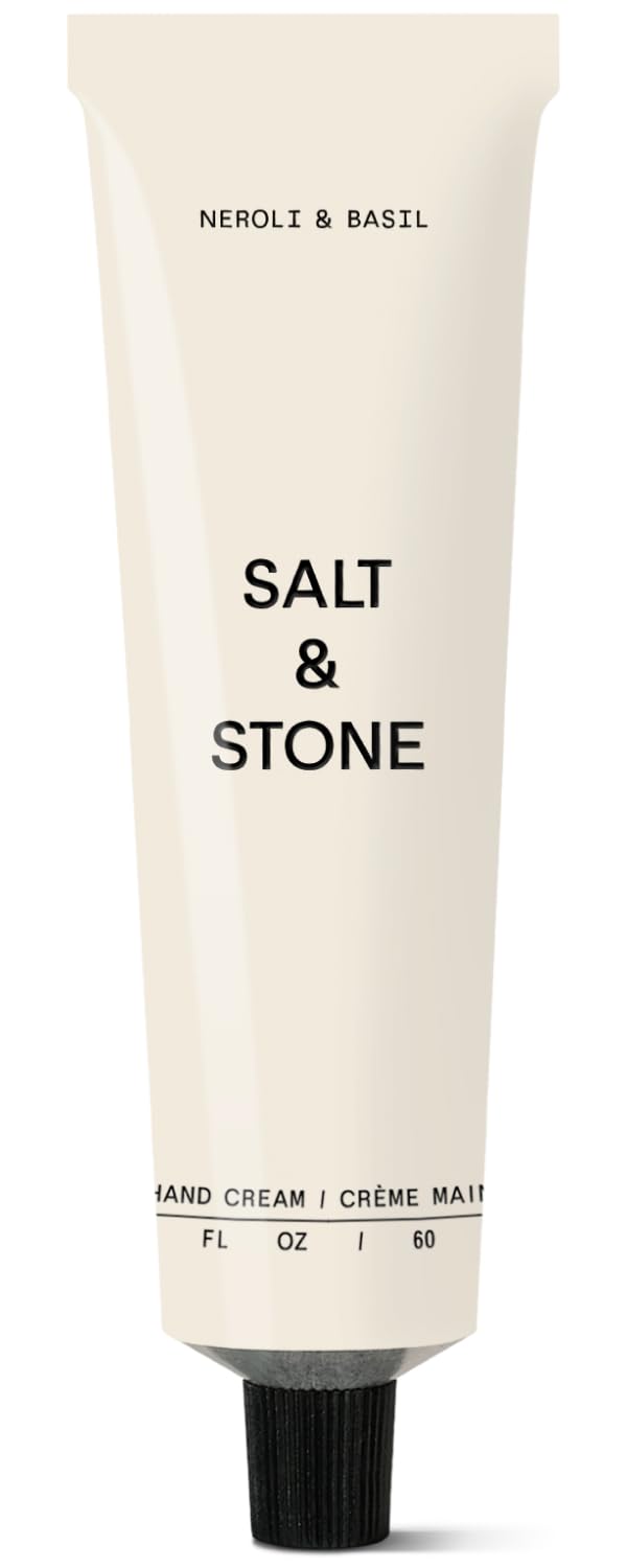 Salt & Stone Neroli Basil hand cream bottle with refreshing hydration.