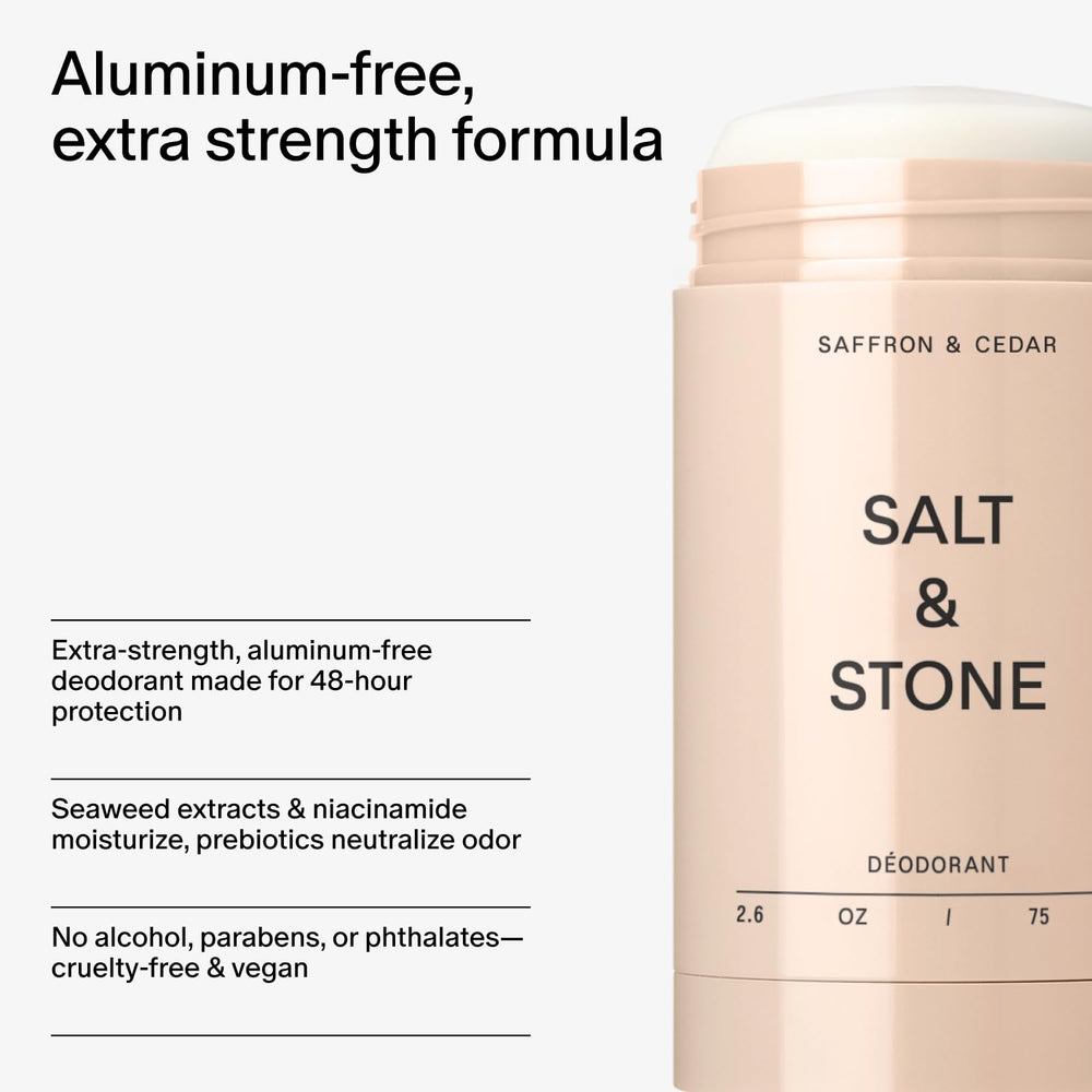 Salt & Stone prebiotics help manage odor without heaviness.