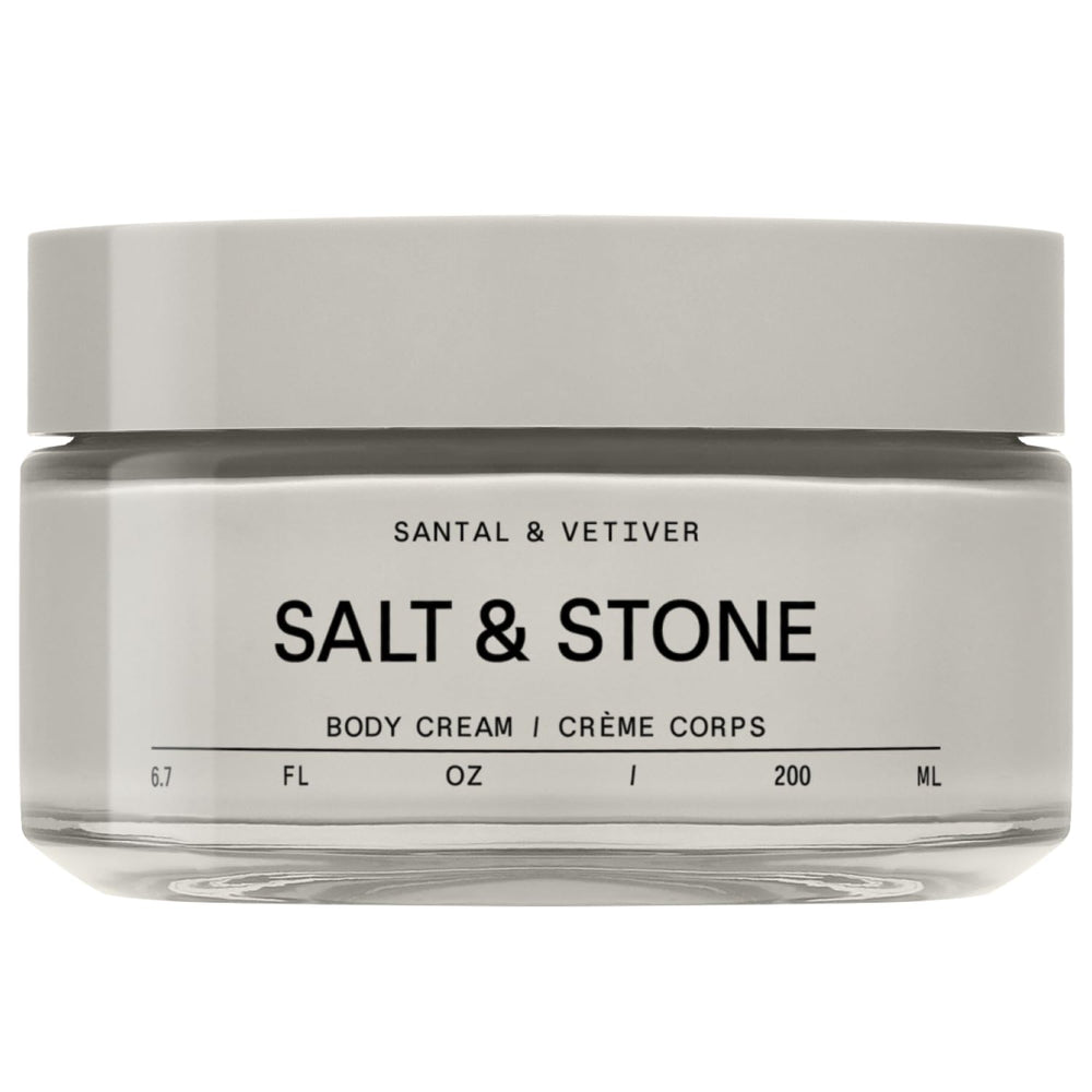 Salt & Stone Body Cream bottle front for daily hydration