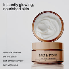 Close-up of cream texture showing rich, fast-absorbing formula.