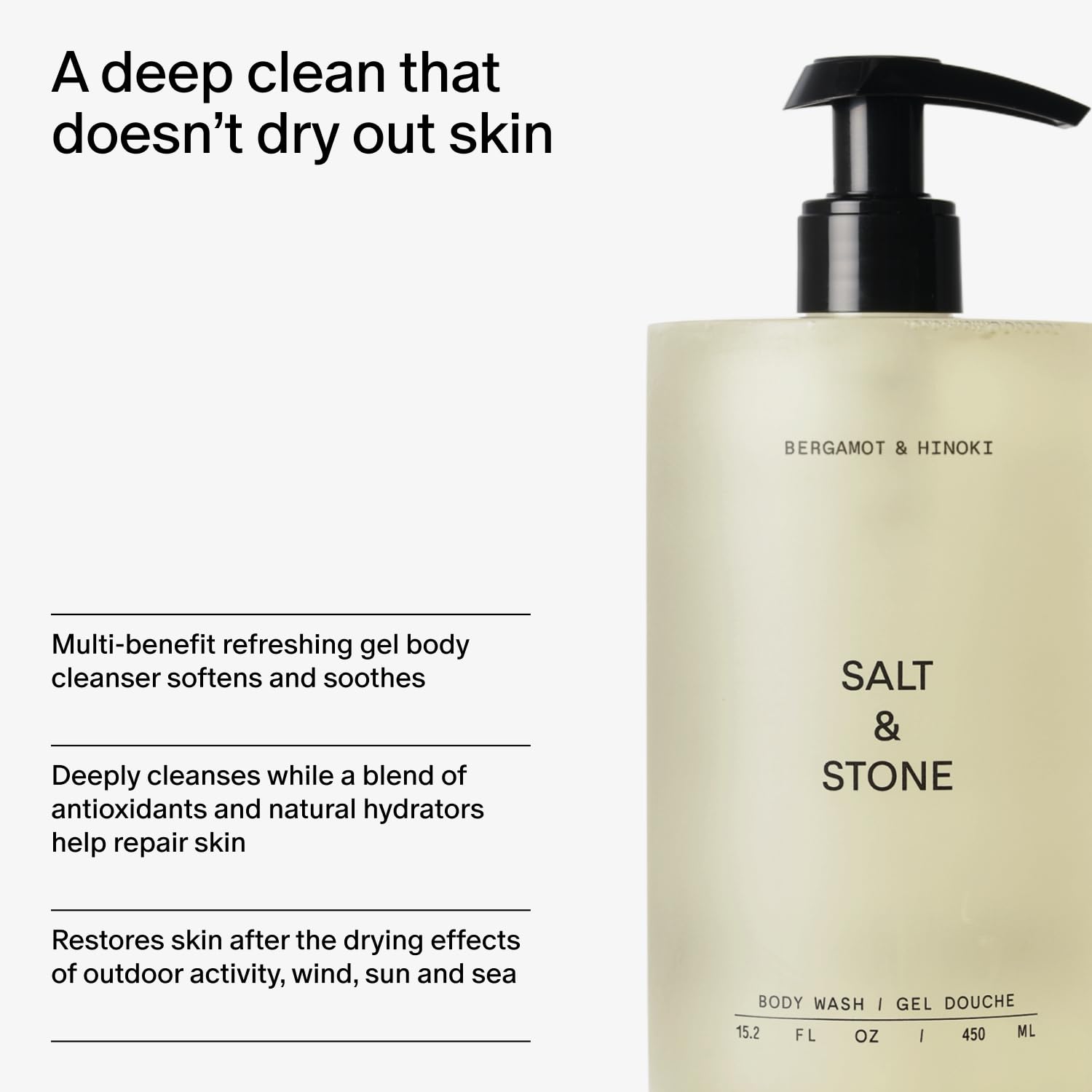 Salt & Stone prebiotics visual suggesting refreshed, balanced skin.