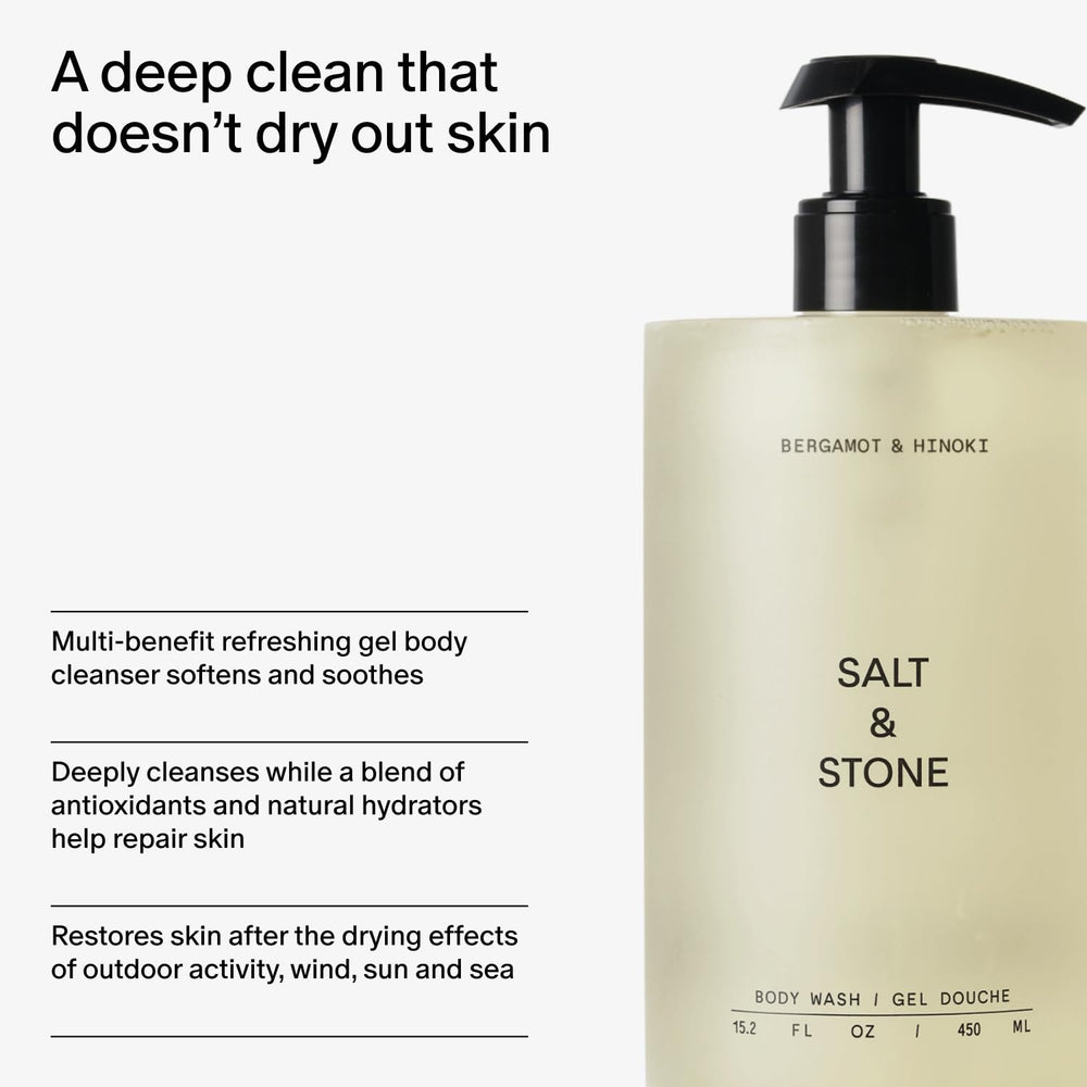 Salt & Stone prebiotics visual suggesting refreshed, balanced skin.