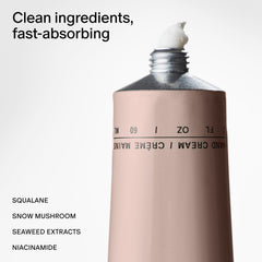 Salt & Stone hand cream being dispensed for quick, non-greasy hydration.