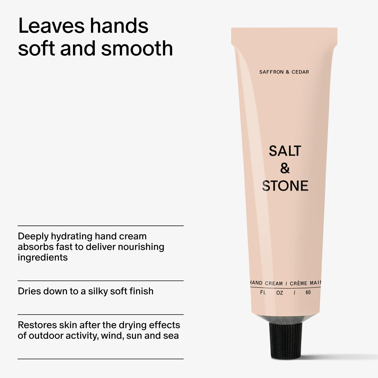 Salt & Stone saffron cedar scent swirls, suggesting warm aroma.