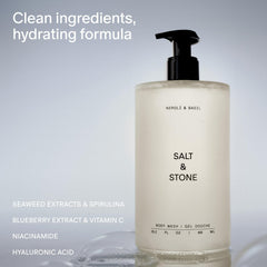 Salt & Stone Neroli Basil lush lather close-up for hydrating cleanse.