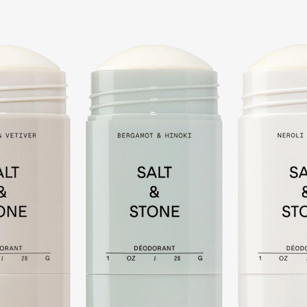 Salt & Stone signature scent display Santal & Vetiver notes.