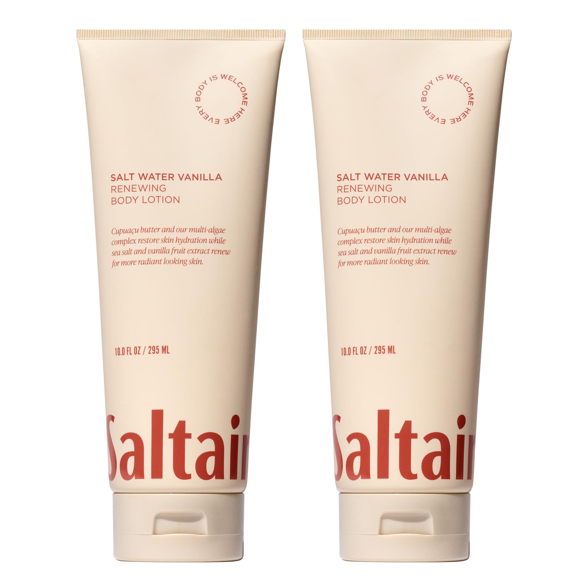 Saltair Body Lotion 2-pack tubes front view for rich hydration