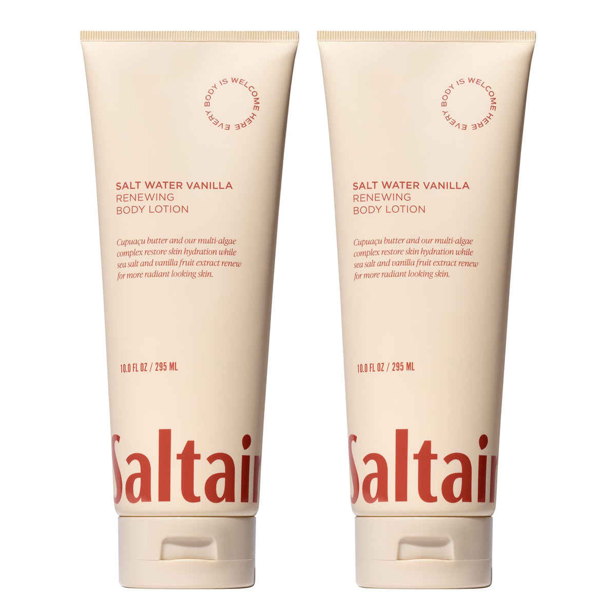 Saltair Body Lotion 2-pack tubes front view for rich hydration
