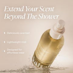 Saltair Body Mist vanilla scent close-up highlighting vanilla flower and sea salt notes.