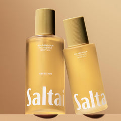 Saltair Body Oil demonstrates silky-skin-application with non-greasy absorption.
