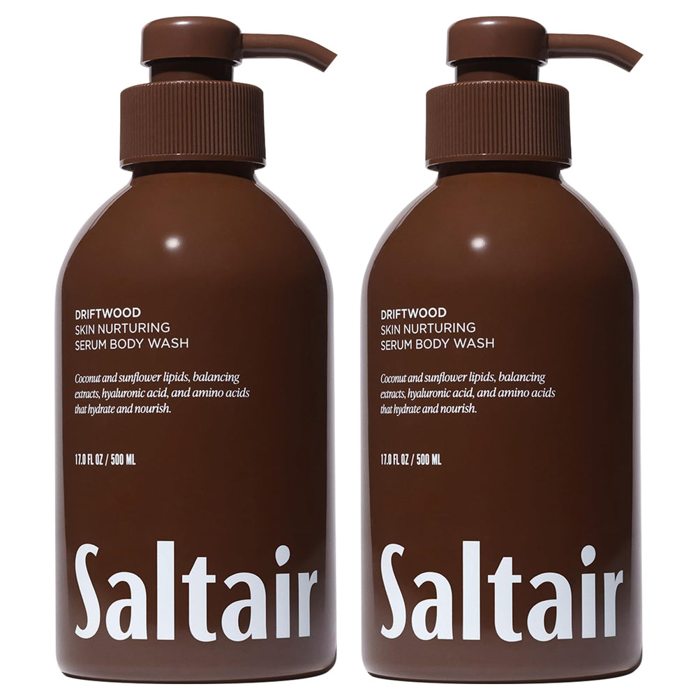 Saltair Body Wash driftwood scent bottle pour for refreshing cleanse