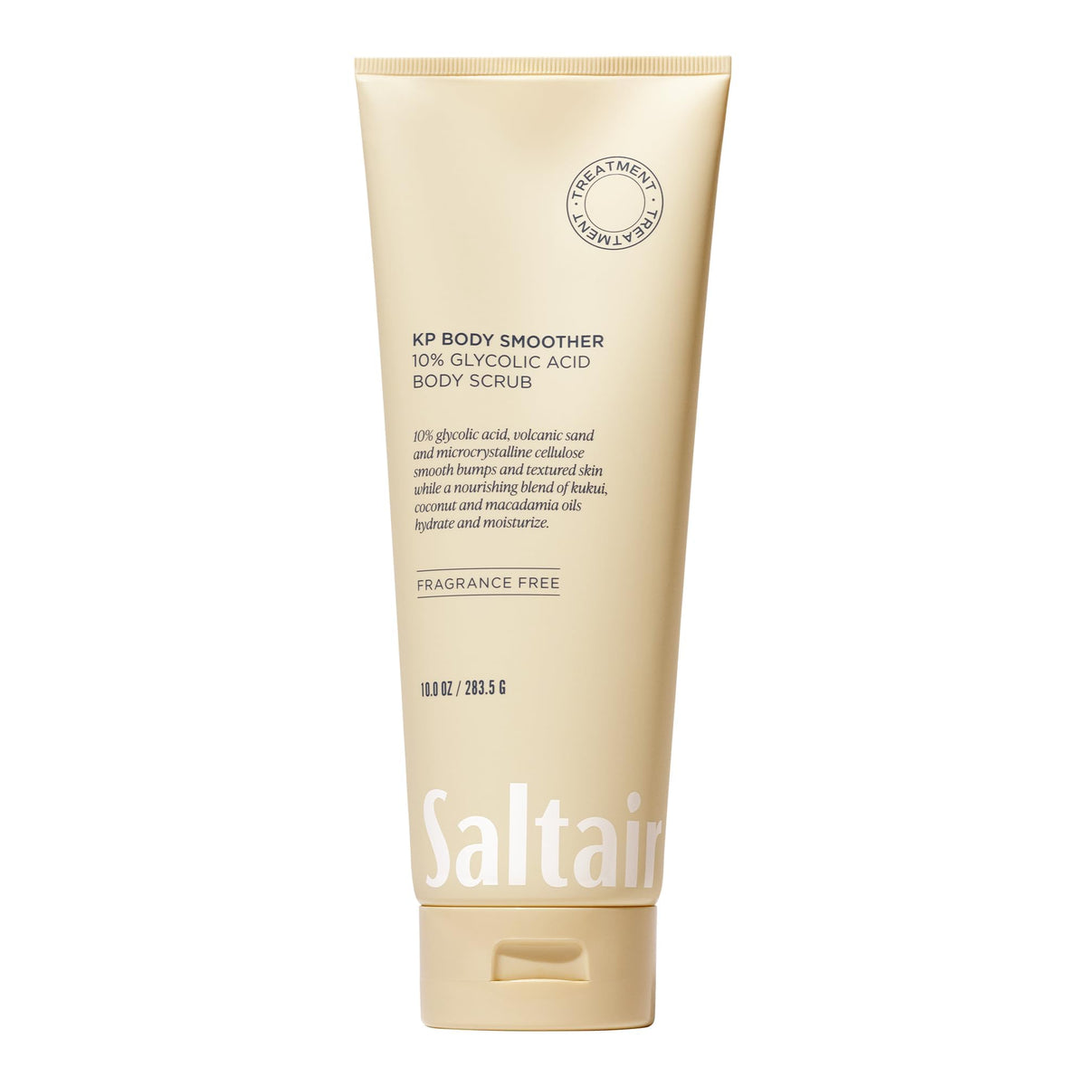 Saltair KP exfoliante corporal con arena volcánica, textura suave para piel más lisa.