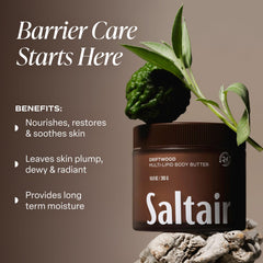 Saltair body butter pour demonstrates smooth, fast-absorbing application