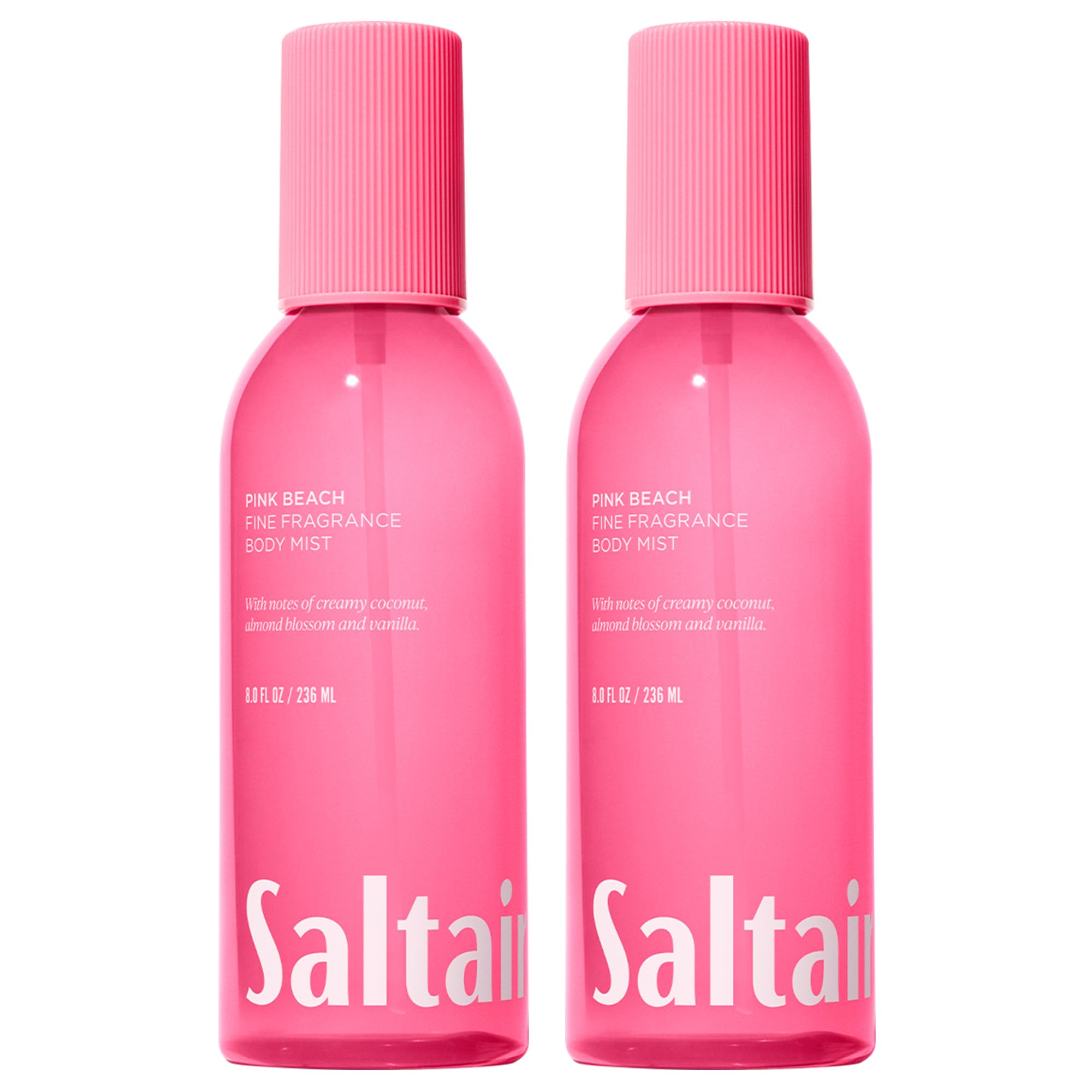 Saltair Pink Beach Body Mist bottle for day-long refreshment on skin and fabric